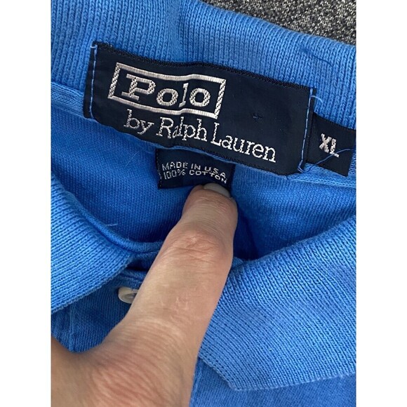 LOT (3) Size XL Polo Ralph Lauren Short Sleeve Shirt Polos Pony Blue Gray - Picture 3 of 14